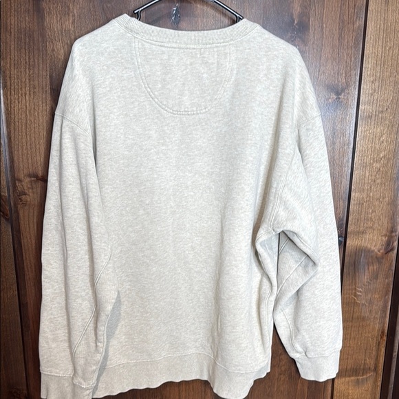 Izod Light Heather oatmeal Crewneck Sweater with Ribbed Cuffs Size XL Tall - Picture 5 of 5
